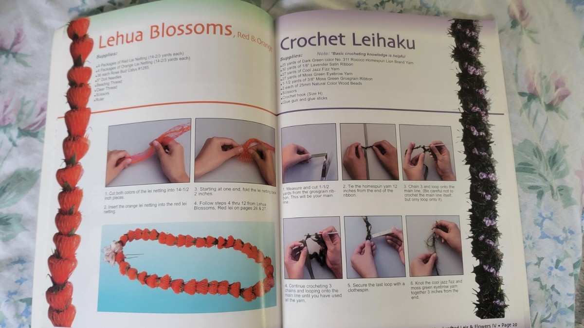 NEW Handcrafted Leis & Flowers Volume 4 book Hawaii lei making
