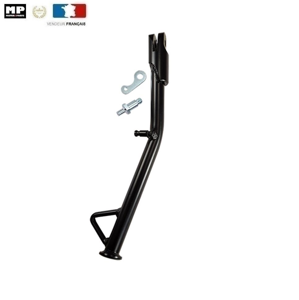Béquille latérale noire Rieju 50 MRT et Marathon 125 mm en acier renforcé de 350 mm