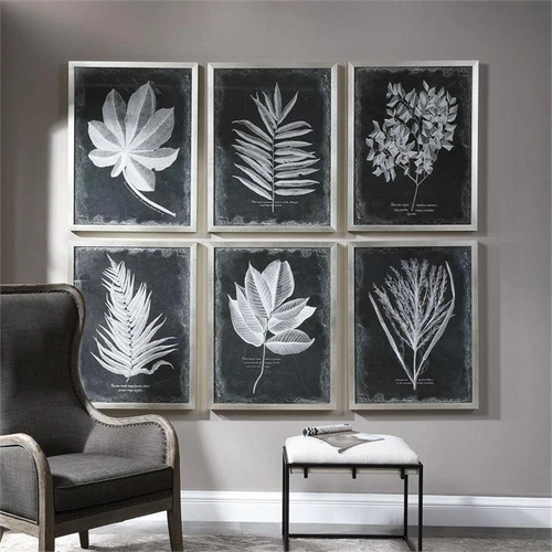 Uttermost Foliage Plastic Glass and Wood Framed Prints in Multi-Color (Set of 6) - Picture 7 of 9