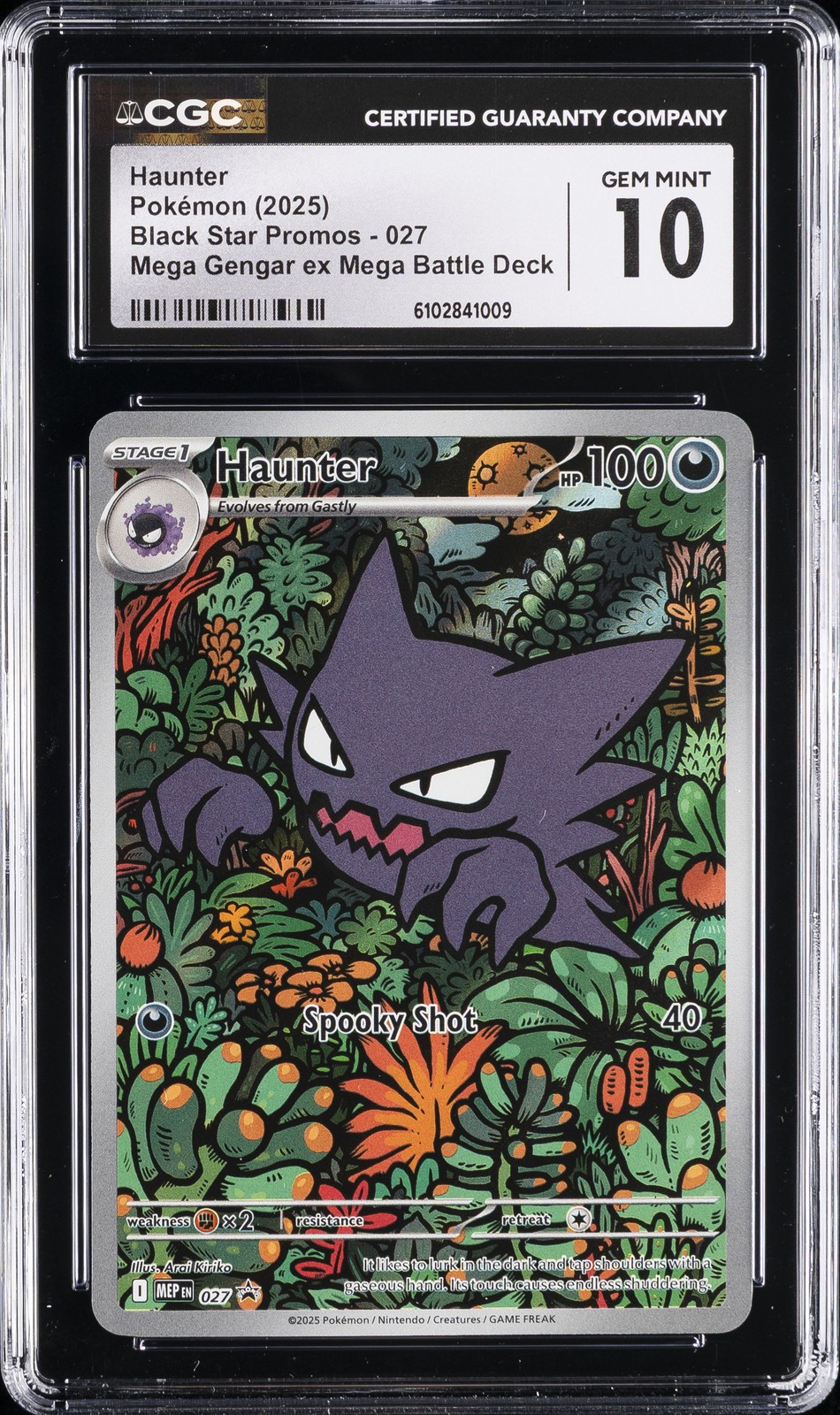 2025 POKEMON BLACK STAR PROMOS #027 HAUNTER CGC 10 GEM MINT