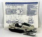 Vintage 1983 G. I. Joe Polar Battle Bear Skimobile Complete W/ Blueprint Hasbro