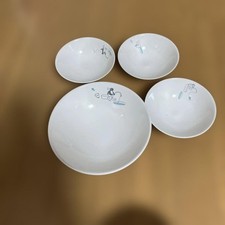 Pingu Pottery Bowl Set Of 4 Rare Penguin Model Limited Edition Animation Collect