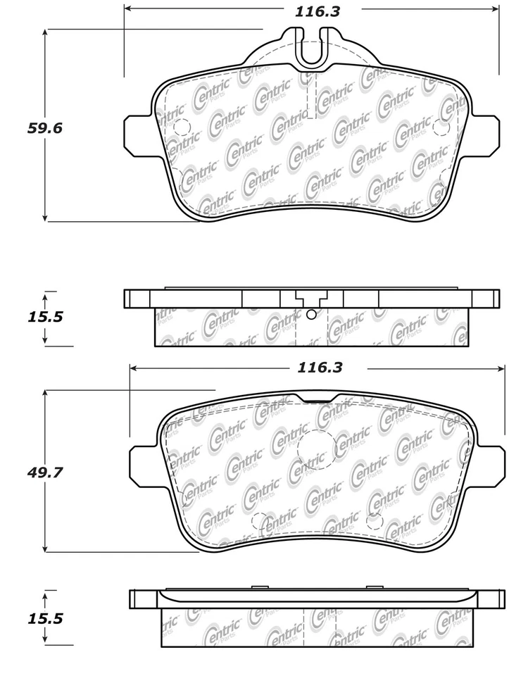 Pastillas de freno de disco traseras centradas para Mercedes-Benz GLS550 2017-2019 | Foto 4 de 4