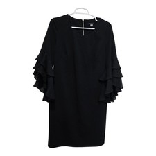 Tommy Hilfiger Black Bell Sleeve Sheath Dress Women’s 12