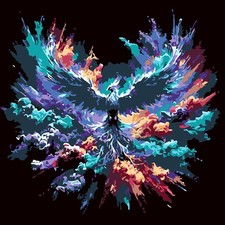 Paint by Numbers Kit for Adults Beginner,DIY Colorful Phoenix Eagle Painting by