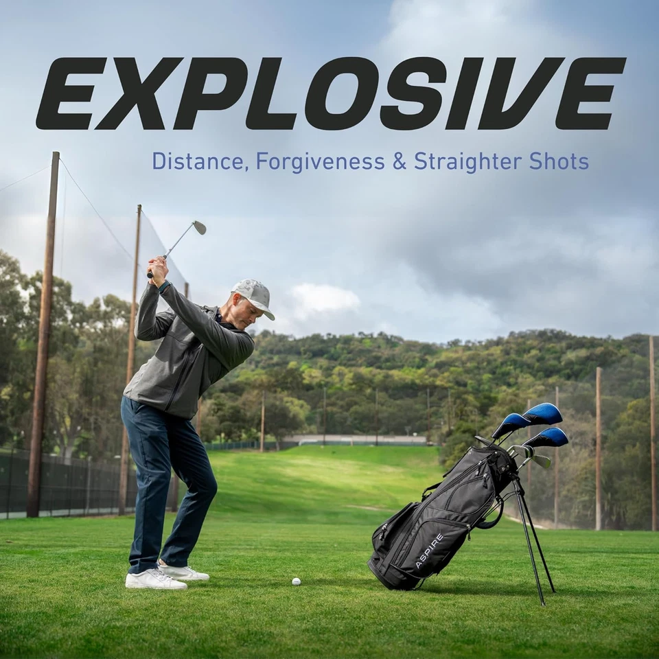 Juego de golf XD1 de 14 piezas para hombre - driver de titanio 460 cc, madera, híbrido, hierros 6-PW, P Foto 3 de 4