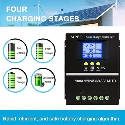 Black 100A MPPT Solar Charge Controller LCD 12V/24V/36V/48V Auto PV Regulador - Picture 13 of 20