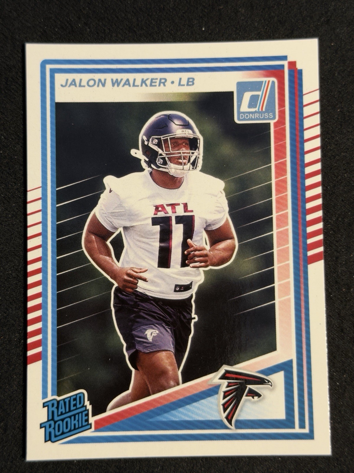 2025 Panini Donruss Football #344 Jalon Walker Rookie RC Rated Rookie Falcons