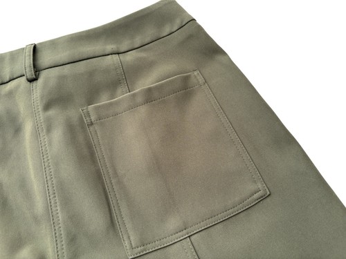 Pantalones para mujer Next verde oscuro tiro alto recto Reino Unido 10L W30 L28 - Imagen 15 de 15