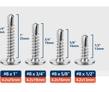 #8 M4.2 Self Tapping Screws 410 Stainless Steel Truss Head High Strength Metal