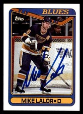 1990 Topps Hockey #341 Mike Lalor Signed Autograph (no COA)