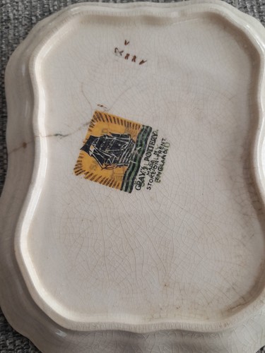 Greys Pottery Cheese Dish Chromatic Silver Colour Antique - Picture 7 of 7
