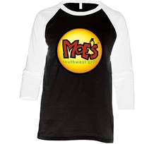 Moes Southwest Grill New York Restaurant Logo Raglan 3/4 Sleeve Shirt