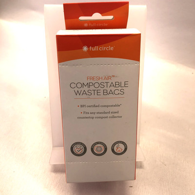 Compostable Waste Bags 2.5gal 25 Bags Full Circle Fresh Air Countertop Collector