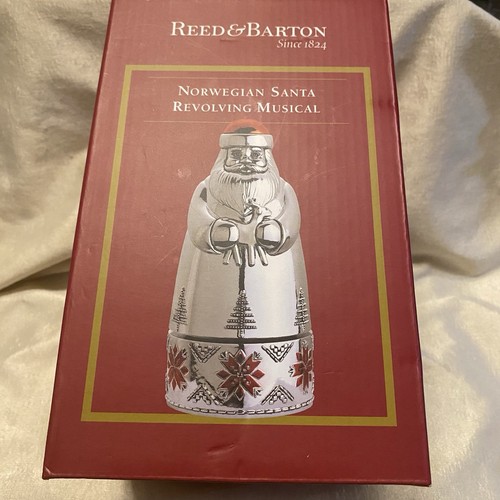Reed & Barton NEU in Box norwegischer drehbarer musikalischer Weihnachtsmann spielt Deck die Hallen - Bild 12 von 12