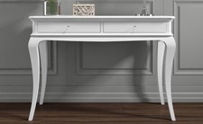 Vanity Dressing Table - White with diamond knobs