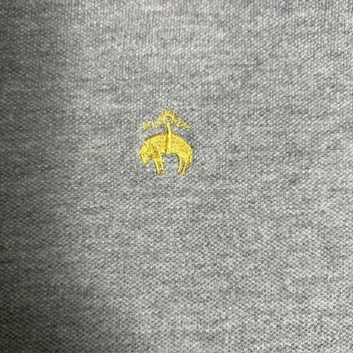 Polo Brooks Brothers uomo grigia grande slim fit cotone morbido casual - Foto 3 di 7