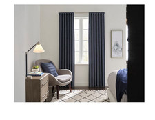 Origin 21 84-in Navy Room darkening Standard lined Back tab Single curtain panel