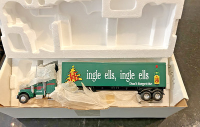   J&B Scotch  Jingle Bells  Christmas Tractor Trailer Truck   NIB -Diecast