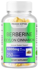 250 Softgels Berberine with Ceylon Cinnamon 5000mg