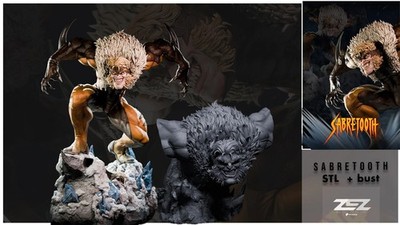 1:8 Sabretooth Marvel Fan Art UNPAINTED High Quality Garage Kit