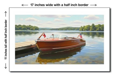 1955 Chris-Craft 19' Capri - 11x17 Poster Art Print