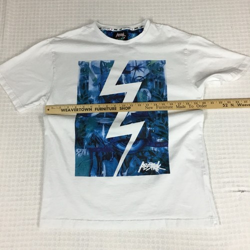 Tango Hotel Abstrk T Shirt Adult Men Large Slim 40" Retro Lightning Bolt Tee Y2k - Picture 4 of 17