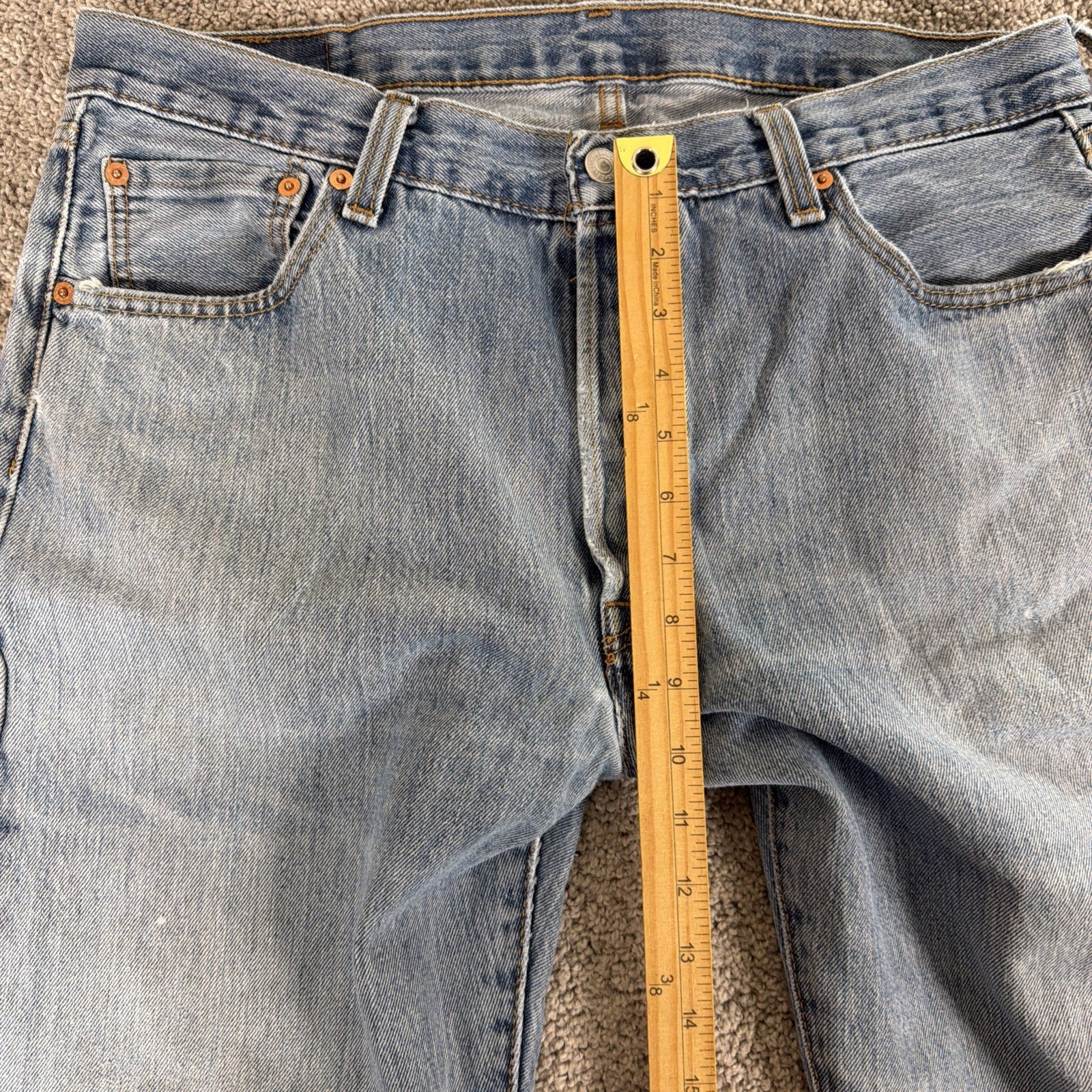 Levis 501 XX Jeans Men 36x32 (Fit 34x30) Faded STF Denim Distressed Straight Leg thumbnail 9