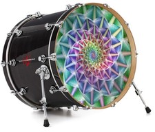 Vinyl Decal Skin for 20" Bass Kick Drum Head Spiral