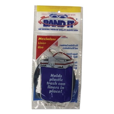 BAND-IT 40515 0.25'' x 16'' Trash Can Loops for 5-20 gal Cans - Black (36/CT) New
