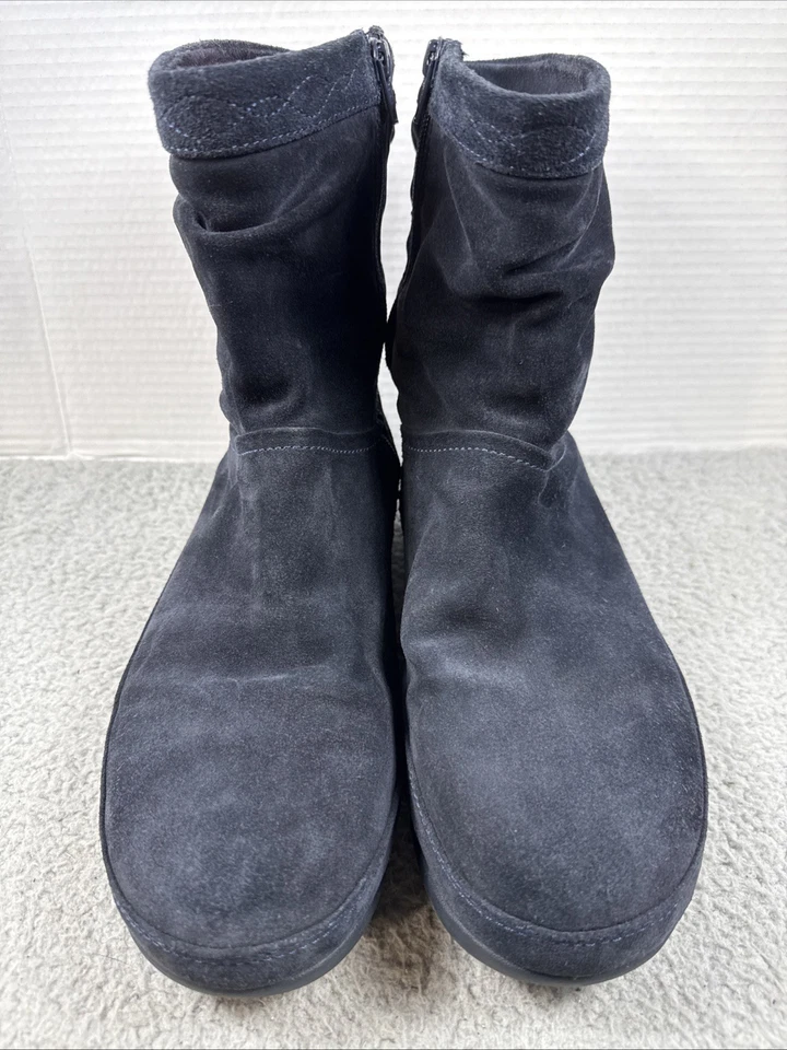 Botín al tobillo de gamuza FItflop con tabla oscilante, bota para mujer talla 11 azul marino 468-097 😍 Foto 3 de 4