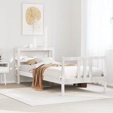 vidaXL Bettgestell mit Kopfteil ohne Matratze 75x190 cm