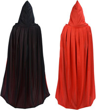 Double Face Red Black Hooded Halloween Easter Christmas Cloak Goth Vampire Priat