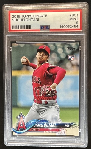 2018 Topps Update Shohei Ohtani RC Rookie #US1a Angels PSA 9