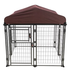 TRIXIE Deluxe Outdoor Dog Kennel with Cover - Folding Pet Kennel