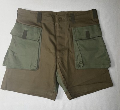 Wasted Collective Organic Cotton Cargo Shorts in Green Size Large New