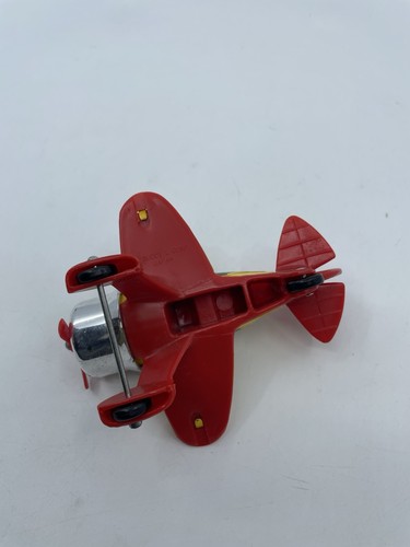 VTG Buddy L Sky Racer #3 Airplane Single Propeller Plane Yellow / Red 1978 - Afbeelding 7 van 8