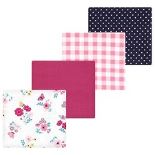 Luvable Friends Little Treasure Flannel Receiving Blankets 4pk