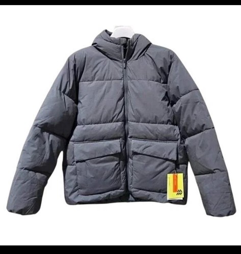 Men's All in Motion Gray Puffer Jacket with Hood Winter Coat Size M / #7292 - Picture 3 of 3