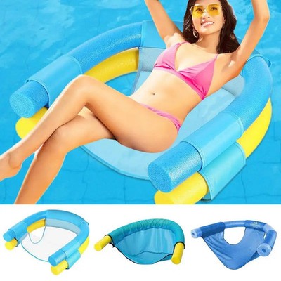 Pool Noodle Chair Net Mesh Floating Seat Swimming Pool Float for Kids