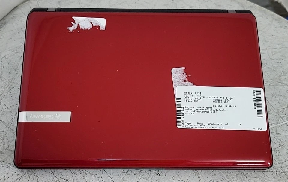 Ноутбук GATEWAY EC1433u ZH7 Celeron 743 1,3 ГГц 2 ГБ 250 ГБ - Изображение 2 из 4