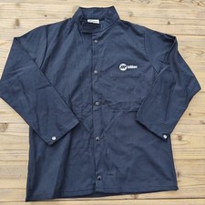 Miller Work Shirt Size M Navy Blue Snap Up Long Sleeve Flame Resistant 104083