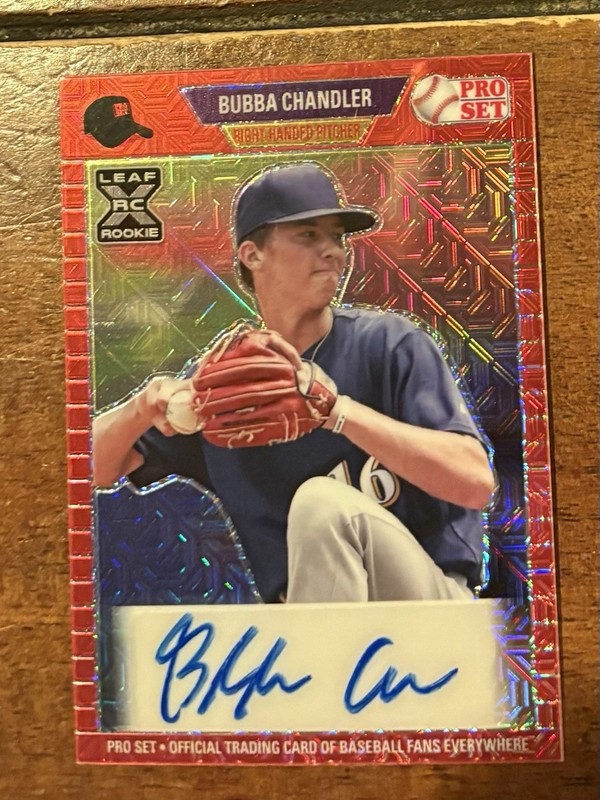 2021 Bubba Chandler Leaf Pro Set RC AUTO RED XRC Rookie