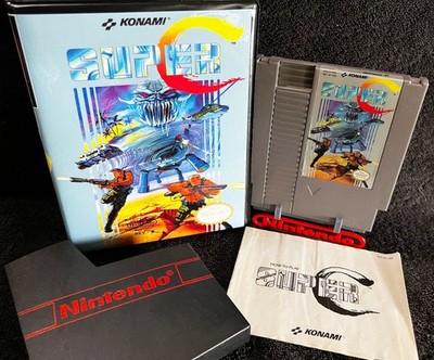 1990 SUPER C   WORKING w/BOOKLET   VINTAGE NES NINTENDO