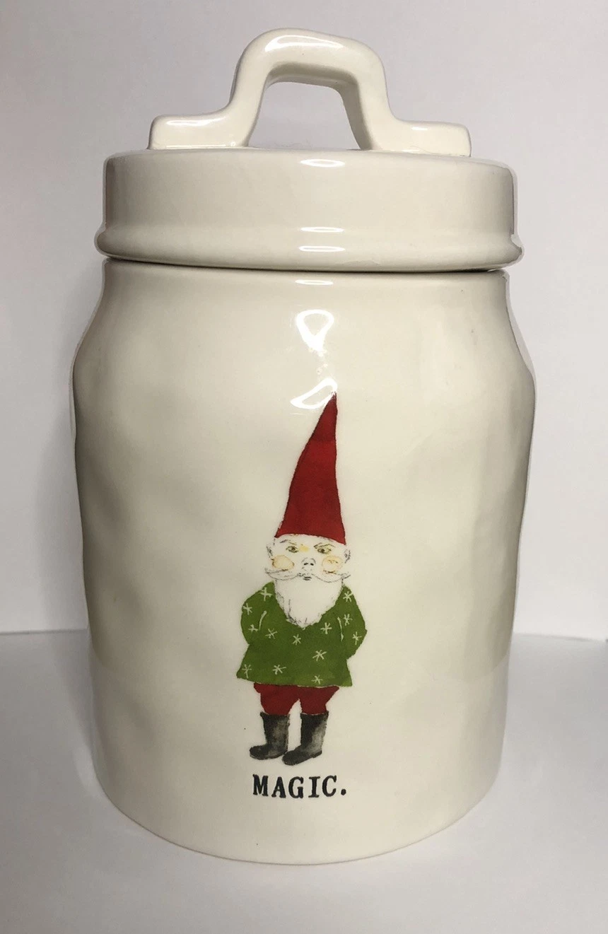 Rae Dunn Artisan Collection by Magenta MAGIC. Gnome Elf Canister Cookie Jar