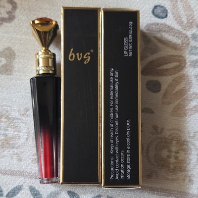bvg Lip Gloss Red Makeup 0.09 oz / 2.5g Net Weight Hydrating Smooth Color Shine