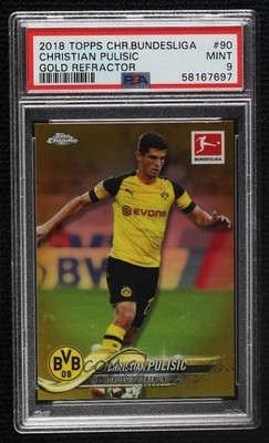 2018-19 Topps Chrome Bundesliga Gold Refractor 3/50 Christian Pulisic #90 1t1d