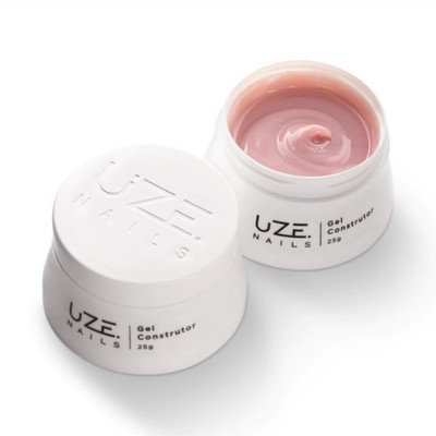 Uze Nails Natural Nude Pink Builder Gel Constructor 25g Professional Nail Art