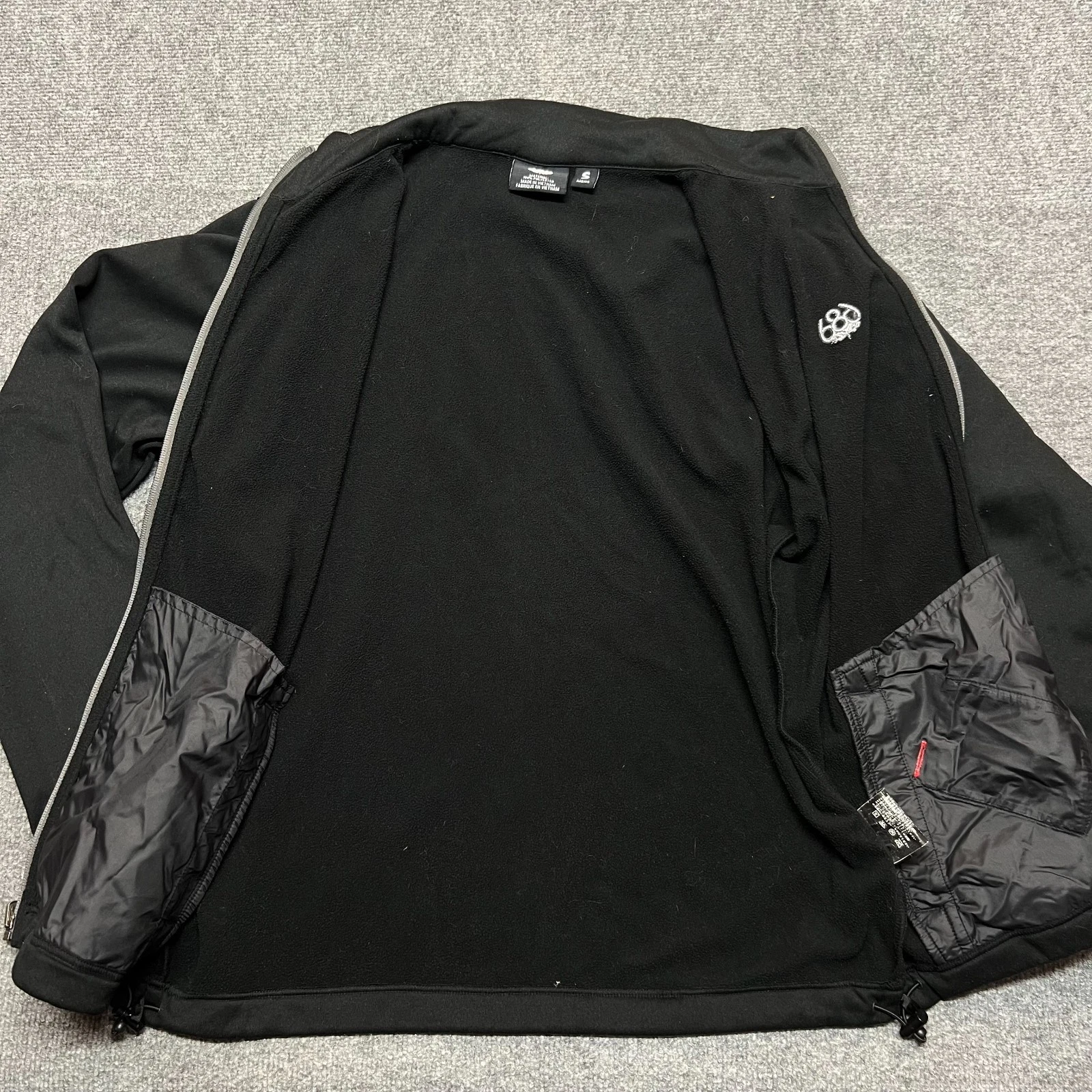 686 Men's Black Full Zip Jacket Size Small Mock Neck image 5