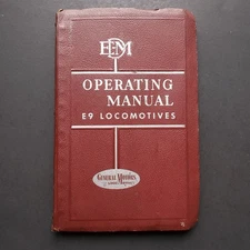 Diesel Locomotive Operating Manual E9 Vapor Car Steam Generator EDM Sept 1954